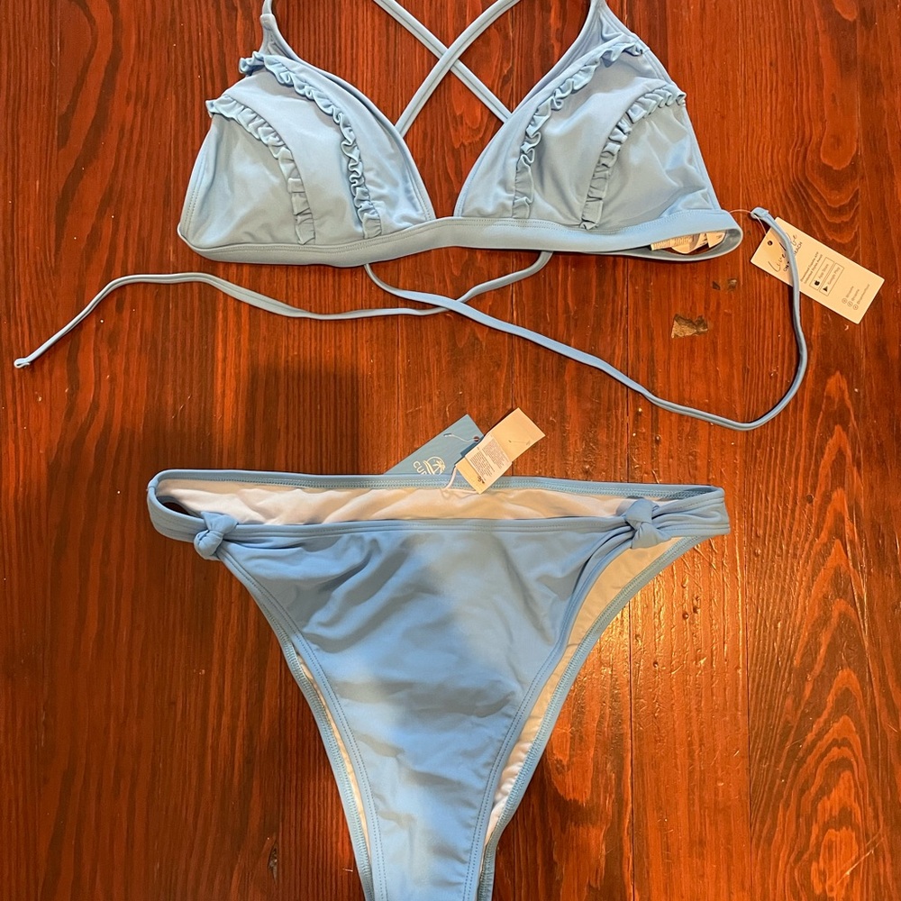 CupShe Light Blue Bikini Set